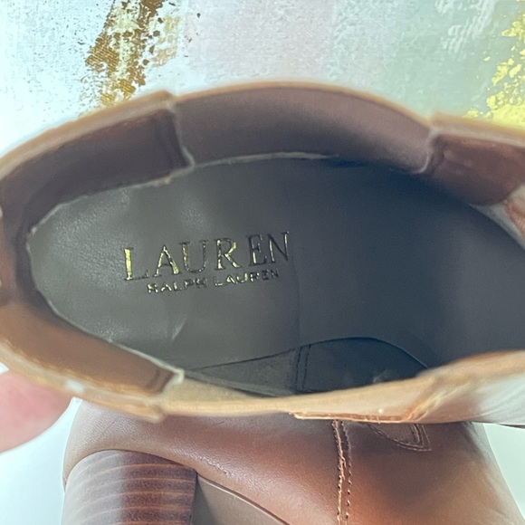 Ralph Lauren Myla Cognac Leather Bootie - Picture 6 of 8